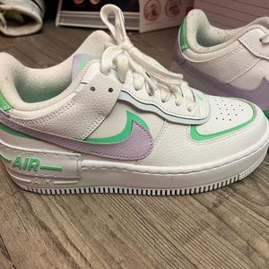 Nike Wmns AF1 Shadow Air Force 1 White Lilac Green Purple Womens